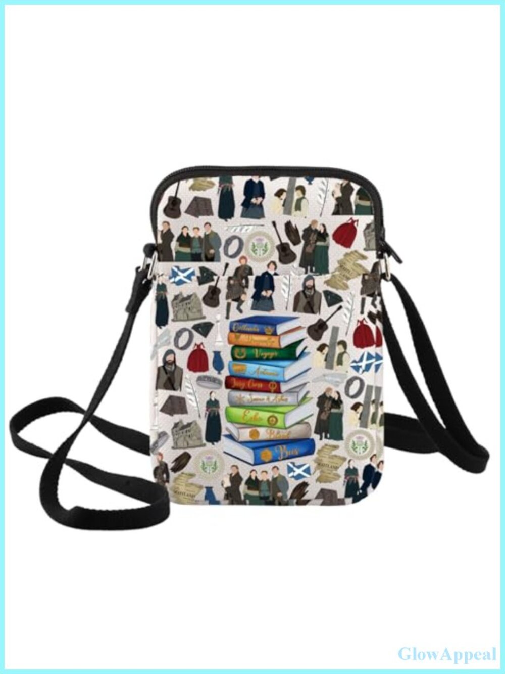 Cotton Canvas Crossbody Messenger Bag Adjustable Strap Unisex